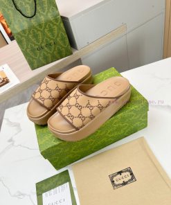 ️GUCCI2024 new limited edition top of the line Gucci ice cream thick soled slippers officialzqc5uawc