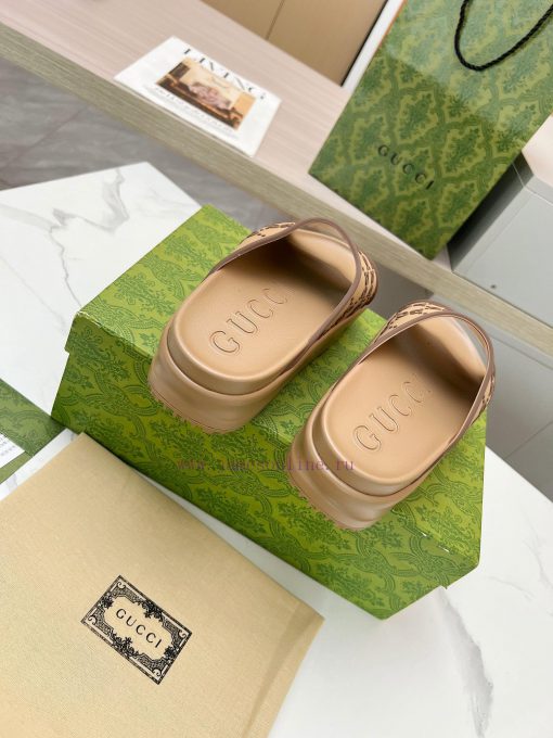 ️GUCCI2024 new limited edition top of the line Gucci ice cream thick soled slippers officialzqc5uawc - Image 5