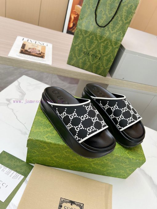 ️GUCCI2024 new limited edition top of the line Gucci ice cream thick soled slippers officialdr172nms - Image 2