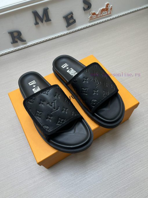 LOUIS VUITTON LV official website's popular men's Velcro slippers are available for sale simptlqbzxh - Image 4