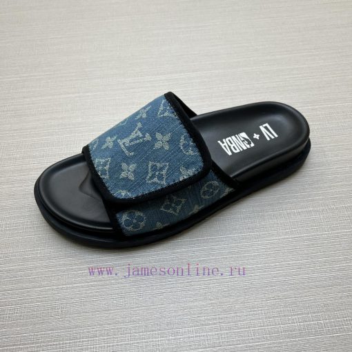 LOUIS VUITTON LV official website's popular men's Velcro slippers are available for sale simahpkguoc - Image 9