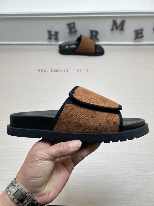 LOUIS VUITTON LV official website's popular men's Velcro slippers are available for sale simo08riwkc - Image 6