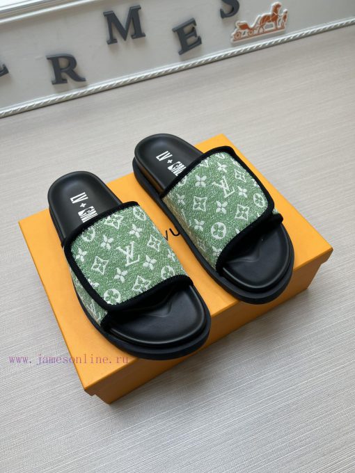 LOUIS VUITTON LV official website's popular men's Velcro slippers are available for sale simfjmhtxmi - Image 4