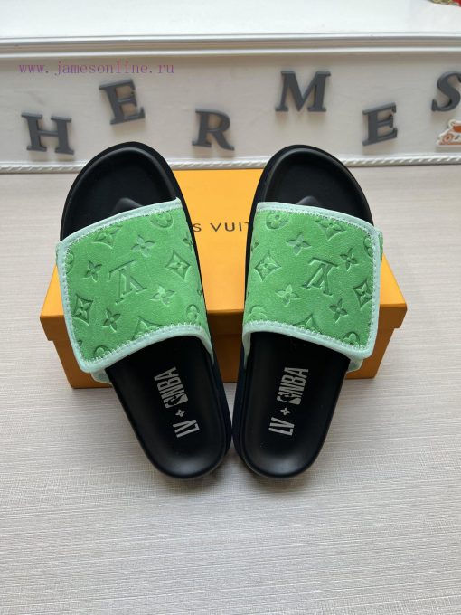 LOUIS VUITTON LV official website's popular men's Velcro slippers are available for sale sim9umaqqcu - Image 3