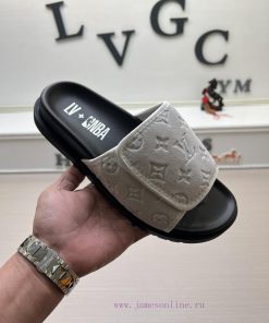 LOUIS VUITTON LV official website's popular men's Velcro slippers are available for sale sim56la1t7w