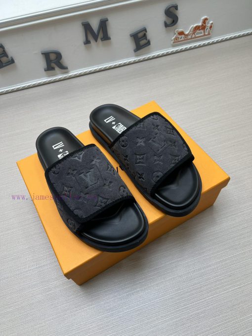 LOUIS VUITTON LV official website's popular men's Velcro slippers are available for sale sim5q7qdg0o - Image 4