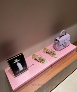 The mostAQUAZURA Big Pineapple Water Diamond Decorative Coarse Heel Sandals2024 Spring/Summeaqggoimf
