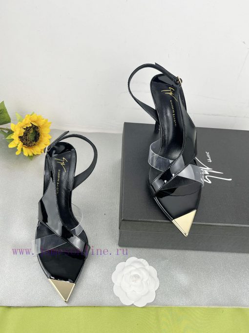 Giuseppe ZanottiSelected black imitation patent leather synthetic fabric with modern light akob1fdxx - Image 7
