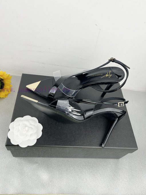 Giuseppe ZanottiSelected black imitation patent leather synthetic fabric with modern light akob1fdxx - Image 10