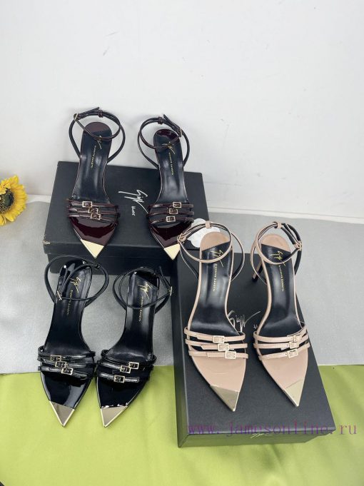 Giuseppe ZanottiSelected black imitation patent leather synthetic fabric with modern light asa5pen2k - Image 10