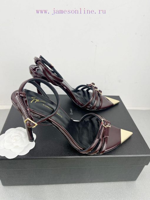 Giuseppe ZanottiSelected black imitation patent leather synthetic fabric with modern light agnzzyoxj - Image 5