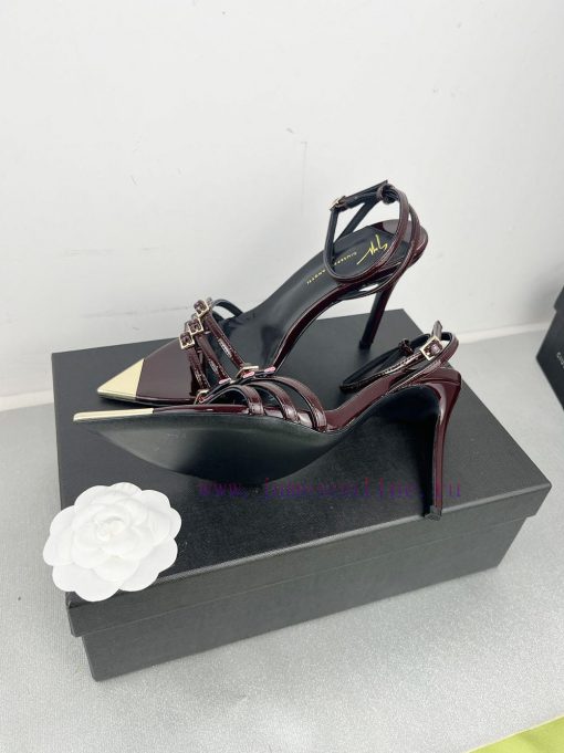 Giuseppe ZanottiSelected black imitation patent leather synthetic fabric with modern light agnzzyoxj - Image 9