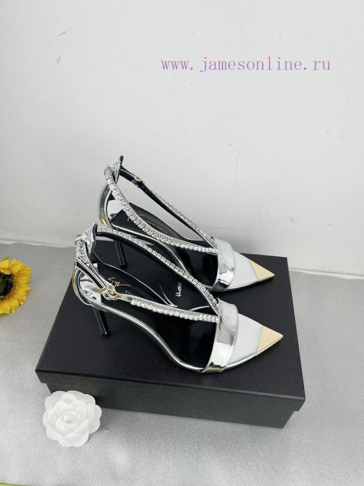 Giuseppe ZanottiSelected black imitation patent leather synthetic fabric with modern light auta6zwj5 - Image 3