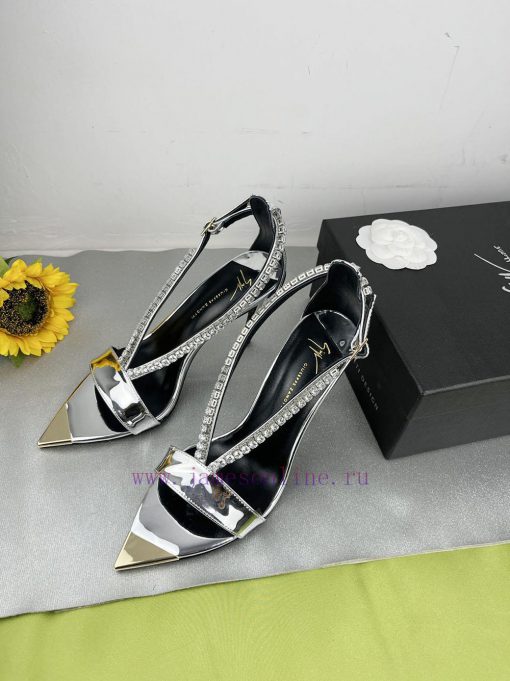 Giuseppe ZanottiSelected black imitation patent leather synthetic fabric with modern light auta6zwj5 - Image 5