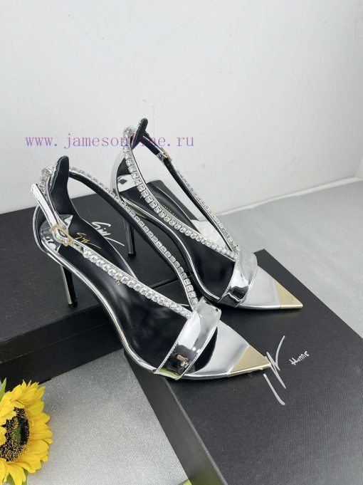 Giuseppe ZanottiSelected black imitation patent leather synthetic fabric with modern light auta6zwj5 - Image 6