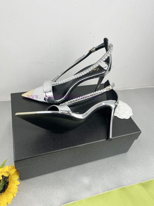Giuseppe ZanottiSelected black imitation patent leather synthetic fabric with modern light auta6zwj5 - Image 9