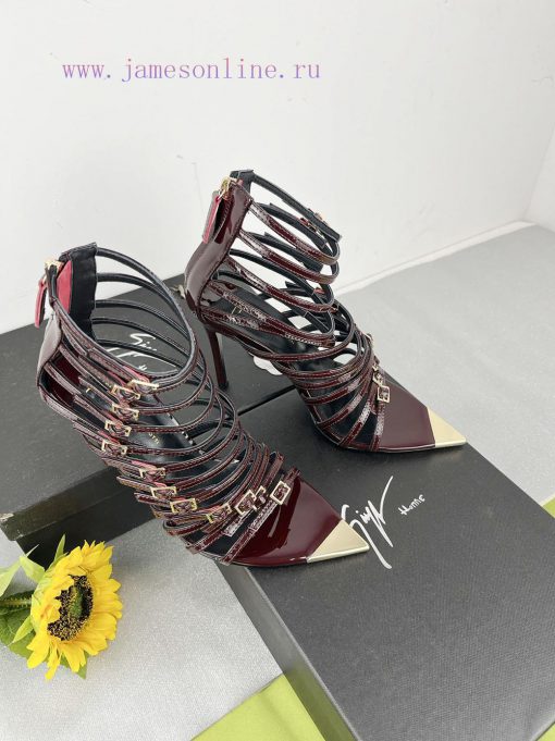 Giuseppe ZanottiSelected black imitation patent leather synthetic fabric with modern light a9h13nf5u - Image 5
