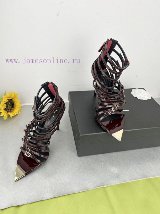 Giuseppe ZanottiSelected black imitation patent leather synthetic fabric with modern light a9h13nf5u - Image 7