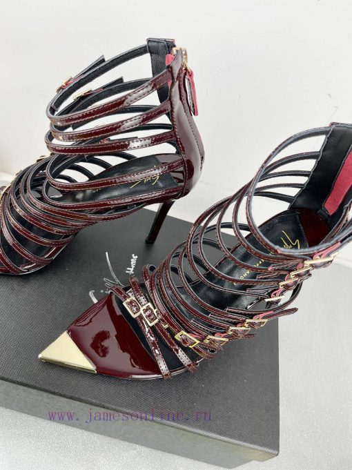 Giuseppe ZanottiSelected black imitation patent leather synthetic fabric with modern light a9h13nf5u - Image 8