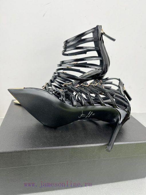 Giuseppe ZanottiSelected black imitation patent leather synthetic fabric with modern light aam9lqyvr - Image 9