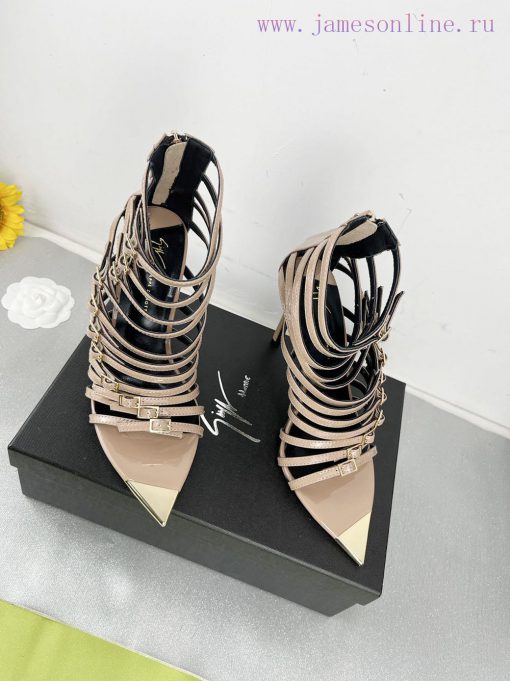 Giuseppe ZanottiSelected black imitation patent leather synthetic fabric with modern light a3cyb66sf - Image 6