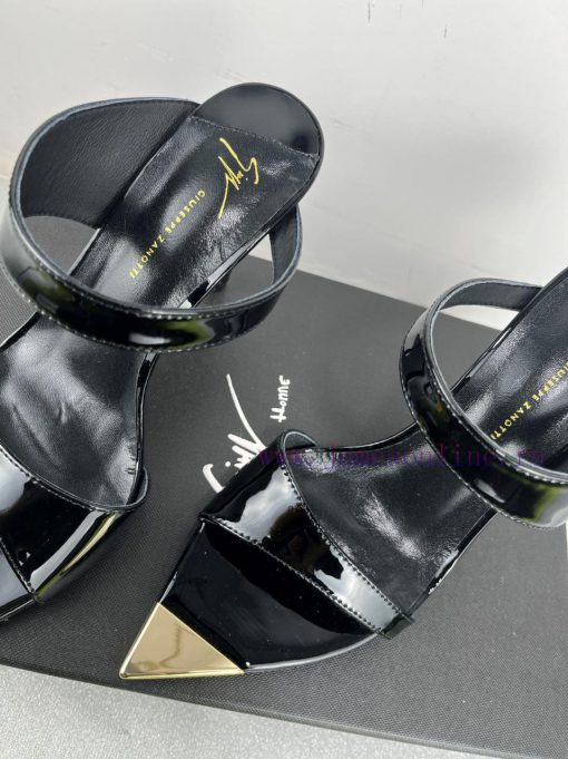 Giuseppe ZanottiSelected black imitation patent leather synthetic fabric with modern light aad2jx487 - Image 7