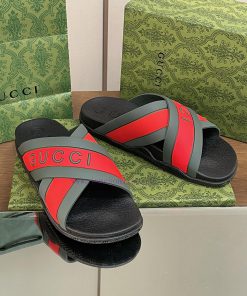 2024 Gucci hot couple sandals, unisex summer sponge shoes, new thick soled cross slippers, jlv78rix8