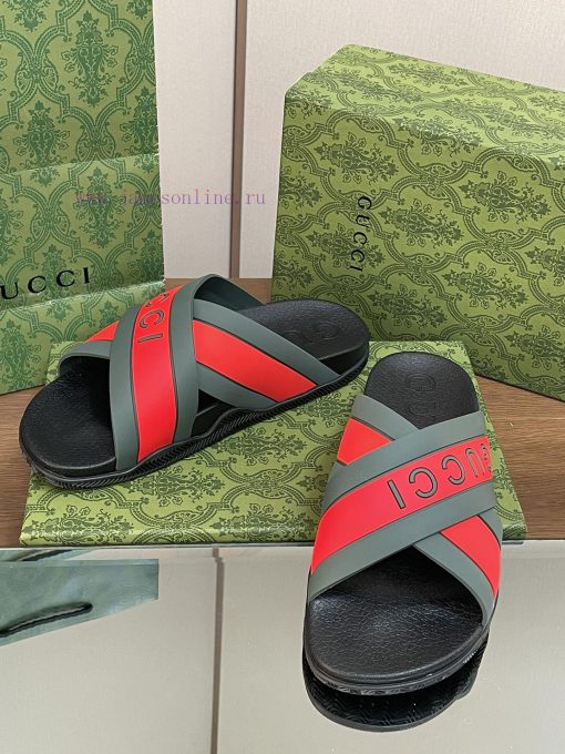 2024 Gucci hot couple sandals, unisex summer sponge shoes, new thick soled cross slippers, jlv78rix8 - Image 6