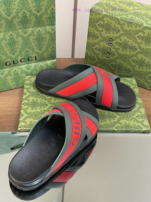 2024 Gucci hot couple sandals, unisex summer sponge shoes, new thick soled cross slippers, jlv78rix8 - Image 7