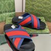 2024 Gucci hot couple sandals, unisex summer sponge shoes, new thick soled cross slippers, jstfm10lf