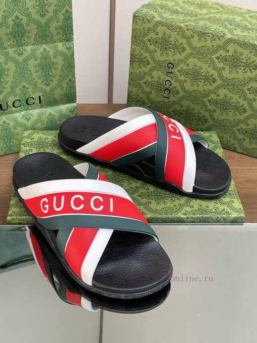 2024 Gucci hot couple sandals, unisex summer sponge shoes, new thick soled cross slippers, jqxsde4zl
