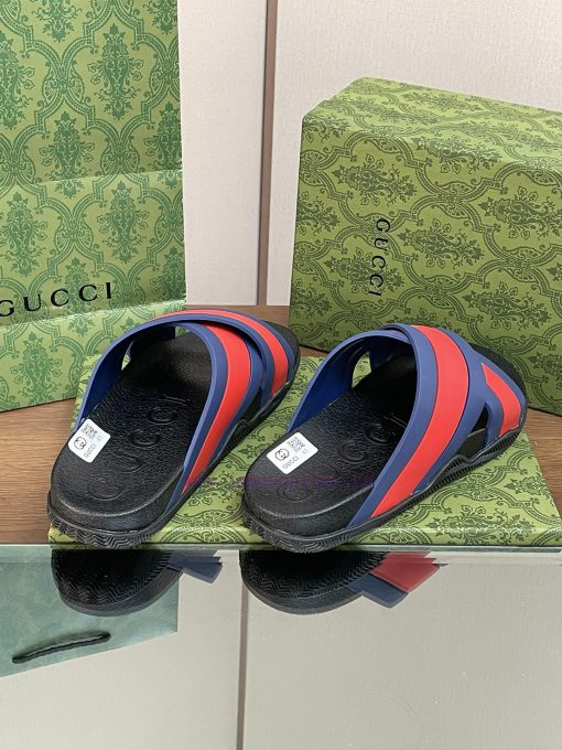 2024 Gucci hot couple sandals, unisex summer sponge shoes, new thick soled cross slippers, jstfm10lf - Image 7