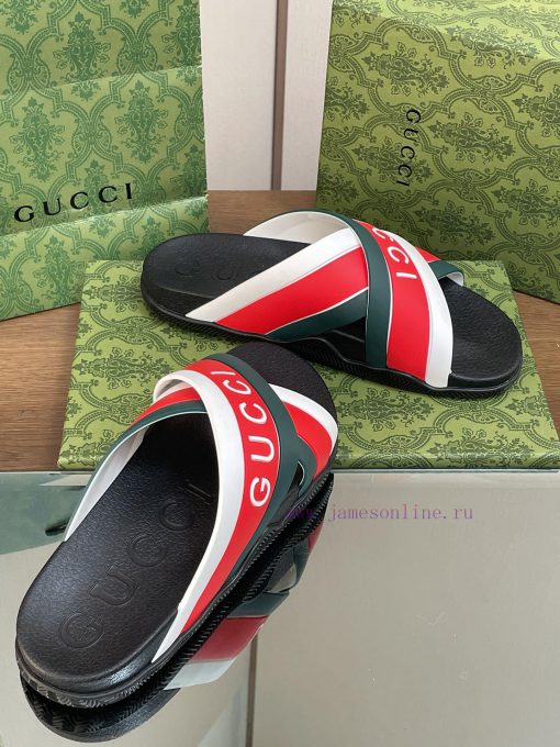 2024 Gucci hot couple sandals, unisex summer sponge shoes, new thick soled cross slippers, jqxsde4zl - Image 7