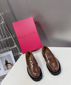 2024 Spring/Summer New Product V-Button Unisex loafers Single ShoesValentino Garavani's clasykumq3sa