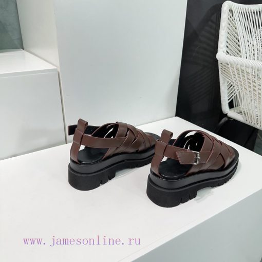 Bottega Veneta 24 Spring/Summer BV Knitted Upper Roman Sandals BV Popular Knitted Explosive tg6e00fm - Image 6