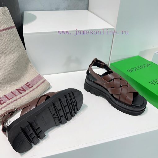 Bottega Veneta 24 Spring/Summer BV Knitted Upper Roman Sandals BV Popular Knitted Explosive tg6e00fm - Image 10
