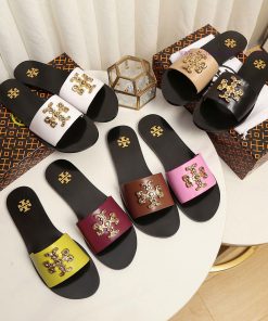 19818-2 Toribechi Flat Dragged Sandals, made of cowhide fabric, available in black, burgundyw7j35h4h
