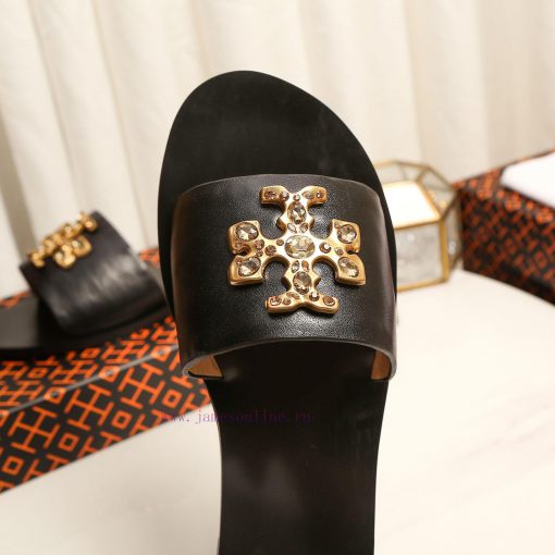 19818-2 Toribechi Flat Dragged Sandals, made of cowhide fabric, available in black, burgundy2b92ghqn - Image 6