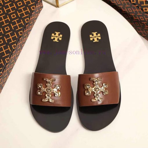19818-2 Toribechi Flat Dragged Sandals, made of cowhide fabric, available in black, burgundy761l0wha - Image 2