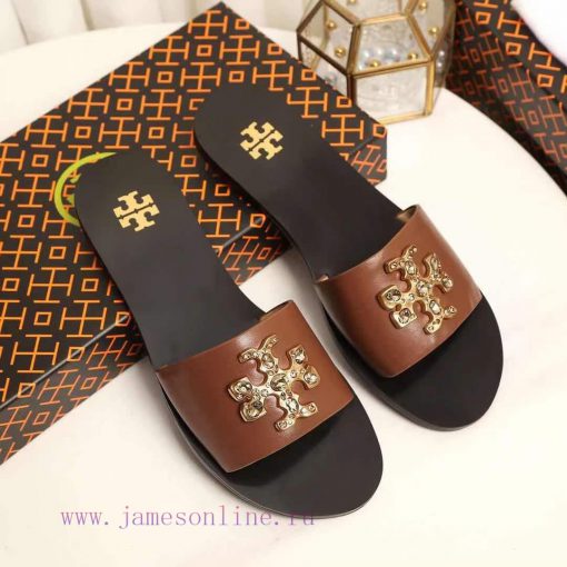19818-2 Toribechi Flat Dragged Sandals, made of cowhide fabric, available in black, burgundy761l0wha - Image 3