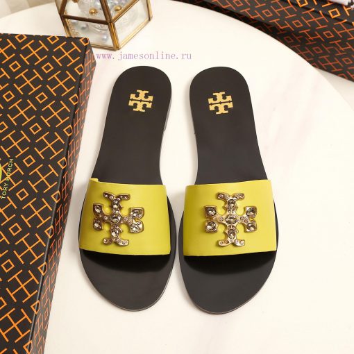 19818-2 Toribechi Flat Dragged Sandals, made of cowhide fabric, available in black, burgundyczko4n67 - Image 3