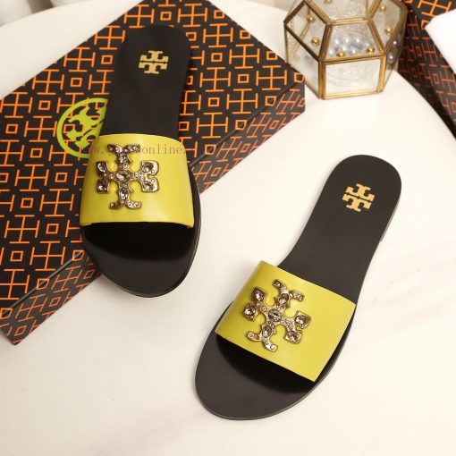 19818-2 Toribechi Flat Dragged Sandals, made of cowhide fabric, available in black, burgundyczko4n67 - Image 4