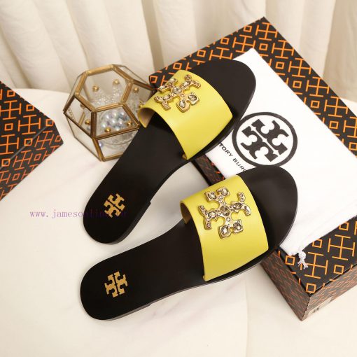 19818-2 Toribechi Flat Dragged Sandals, made of cowhide fabric, available in black, burgundyczko4n67 - Image 9