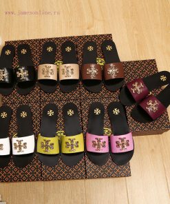 19818-2 Toribechi Flat Dragged Sandals, made of cowhide fabric, available in black, burgundyikmdj0w3
