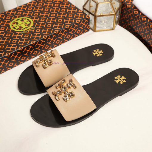 19818-2 Toribechi Flat Dragged Sandals, made of cowhide fabric, available in black, burgundyikmdj0w3 - Image 4