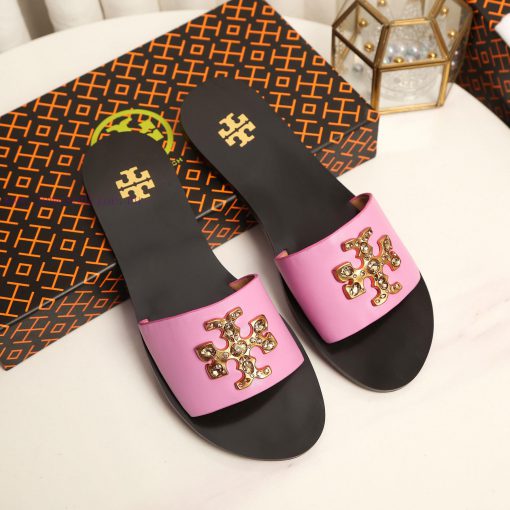 19818-2 Toribechi Flat Dragged Sandals, made of cowhide fabric, available in black, burgundy6xymp5lo - Image 10