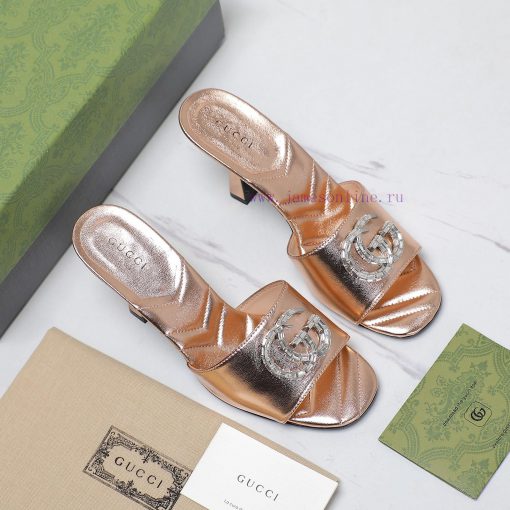 Original reproductionmostGucci 24ss Early Spring New Double G Crystal Diamond Buckle, Middlemlup7008 - Image 9