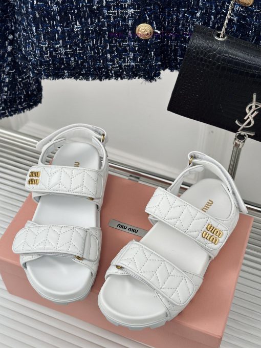 MIU MIU Classic Velcro Beach SandalsThis sandal is really cute. The upper foot is super soft0esgi1mv - Image 3