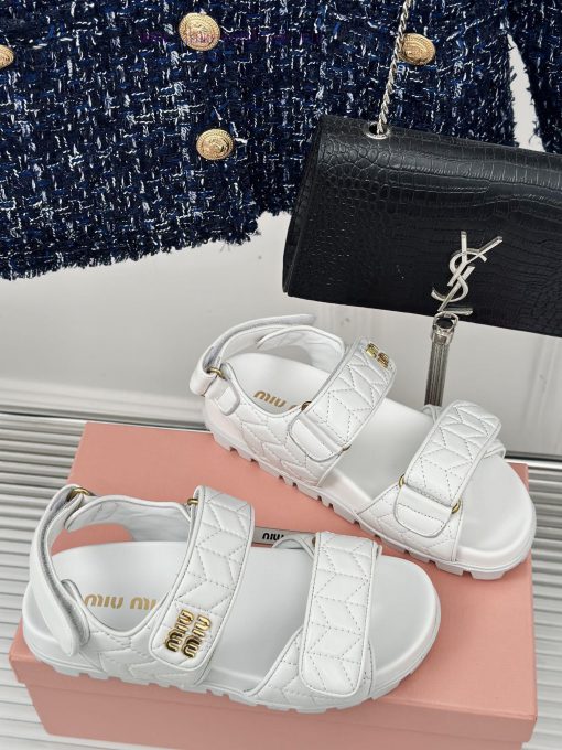 MIU MIU Classic Velcro Beach SandalsThis sandal is really cute. The upper foot is super soft0esgi1mv - Image 4