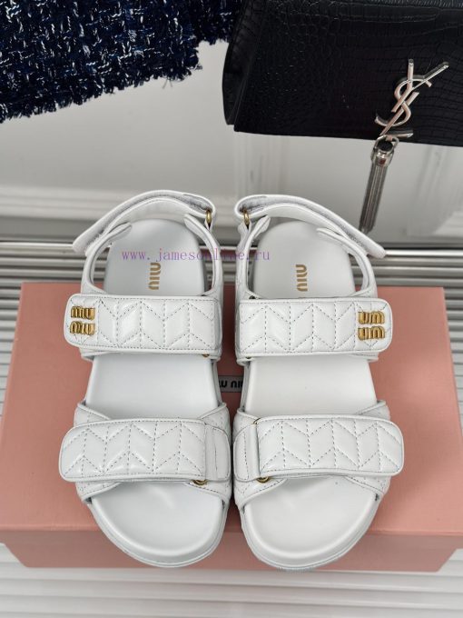 MIU MIU Classic Velcro Beach SandalsThis sandal is really cute. The upper foot is super soft0esgi1mv - Image 5